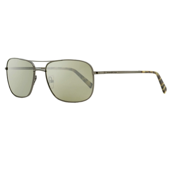 Ermenegildo Zegna EZ 0079 08C shiny gumetal / smoke mirror NWT - Picture 1 of 6